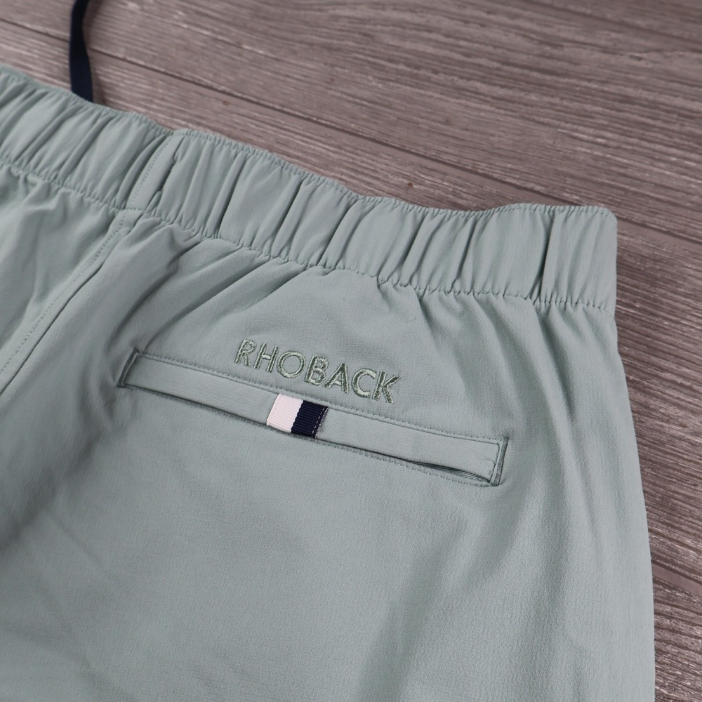 Rhoback Everyday Shorts Men's Medium 8" Mint Green Performance Workout